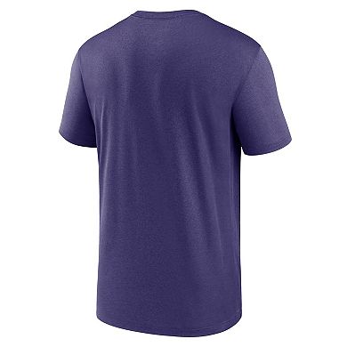 Men's Nike Purple Baltimore Ravens Horizontal Lockup Legend T-Shirt
