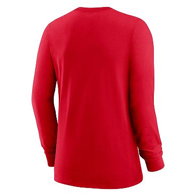 Women's Nike Red Kansas City Chiefs Prime Split Long Sleeve T-Shirt