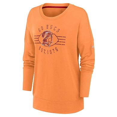 Women's Nike Orange Tampa Bay Buccaneers Rewind Playback Icon Performance Pullover Sweatshirt