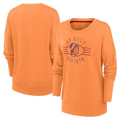 Women's Nike Orange Tampa Bay Buccaneers Rewind Playback Icon Performance Pullover Sweatshirt