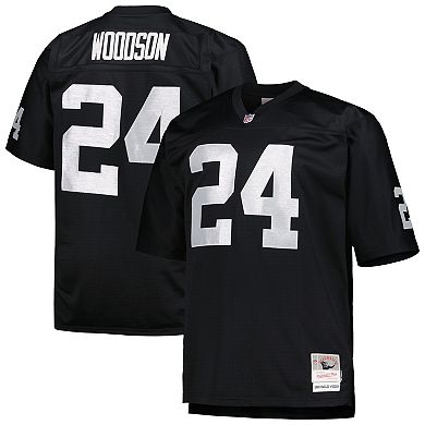 Men's Mitchell & Ness Charles Woodson Black Las Vegas Raiders Big & Tall 1998 Retired Player Replica Jersey