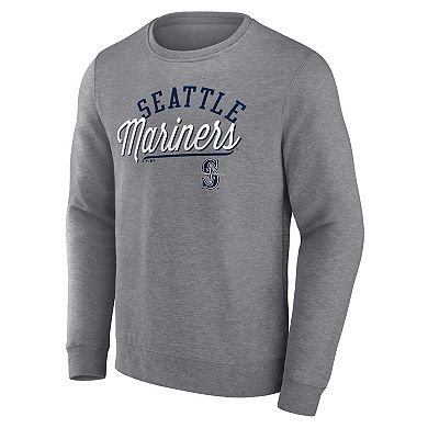 Men's Fanatics Branded Heather Gray Seattle Mariners Simplicity Pullover Sweatshirt