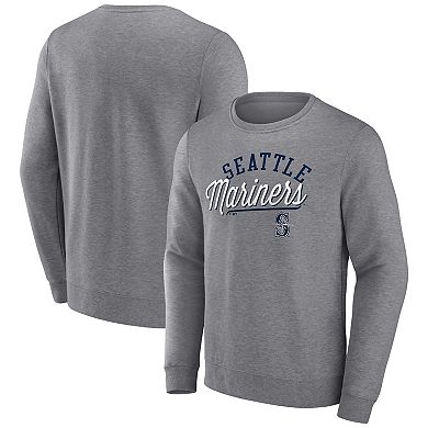 Men's Fanatics Branded Heather Gray Seattle Mariners Simplicity Pullover Sweatshirt