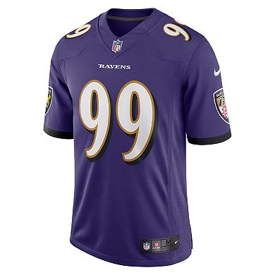 Men's Nike Odafe Oweh Purple Baltimore Ravens Vapor Limited Jersey