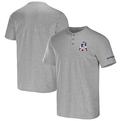 Men's NFL x Darius Rucker Collection by Fanatics Heather Gray New England Patriots Henley T-Shirt