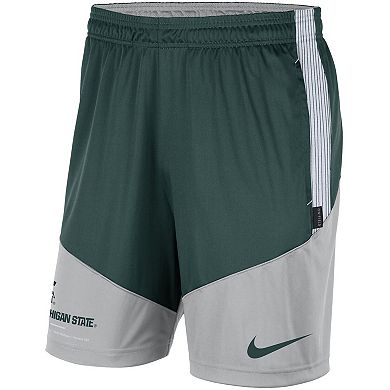 Men's Nike Green/Gray Michigan State Spartans Team Performance Knit Shorts