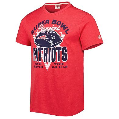 Men's Homage Red New England Patriots Super Bowl Classics Tri-Blend T-Shirt