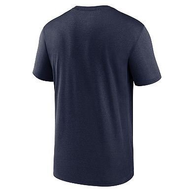 Men's Nike Navy Denver Broncos Horizontal Lockup Legend Performance T-Shirt