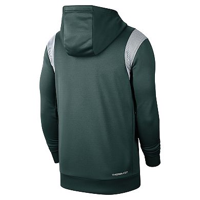 Men's Nike Green Michigan State Spartans 2022 Game Day Sideline Performance Pullover Hoodie