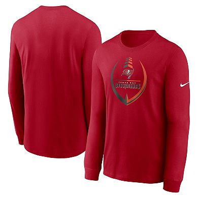 Men's Nike Red Tampa Bay Buccaneers Icon Legend Logo Performance Long Sleeve T-Shirt