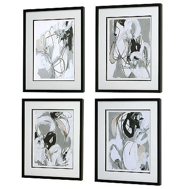 Uttermost Tangled Threads Abstract Wall Art 4-piece Set