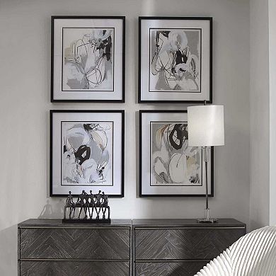 Uttermost Tangled Threads Abstract Wall Art 4-piece Set