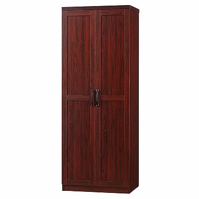 HOMCOM 63" 2 Door Kitchen Pantry Freestanding Storage Cabinet with 2 Adjustable Shelves for Kitchen or Living Room Brown