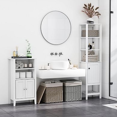 Wash Room Furniture Featuring Multi-shelf Cabinets, Thin Storage With Entry