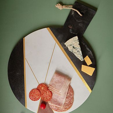 GAURI KOHLI Sardinia Marble & Gold Cheese Board - Large