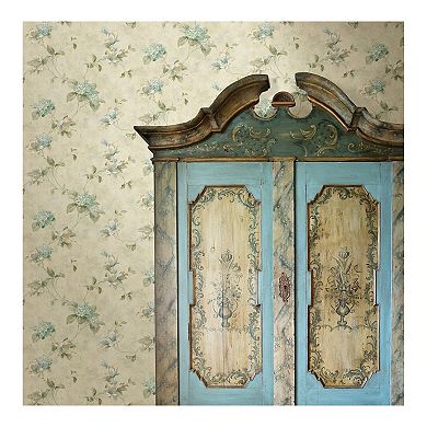 Brewster Home Fashions Hydrangea Trail Pre-Pasted Wallpaper