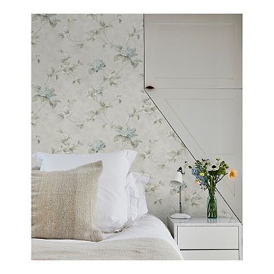 Brewster Home Fashions Hydrangea Trail Pre-Pasted Wallpaper