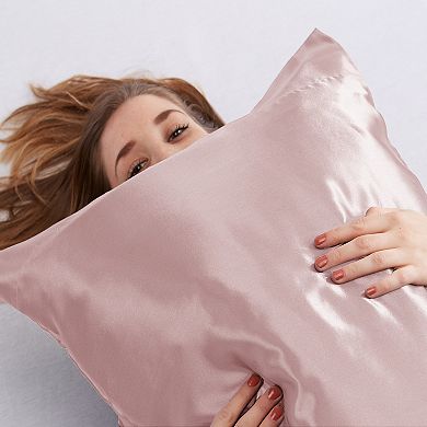 Madelinen 2-Pack Sateen Silk Microfiber Luxurious Pillowcase