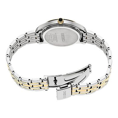 Seiko Essentials Women's Two Tone Silver Dial Bracelet Watch - SWR070