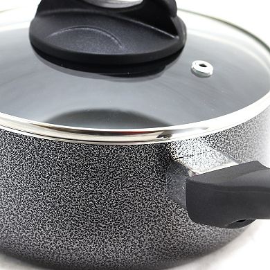 Oster Cocina Clairborne 1.5 Quart Aluminum Sauce Pan with Lid in Charcoal Grey