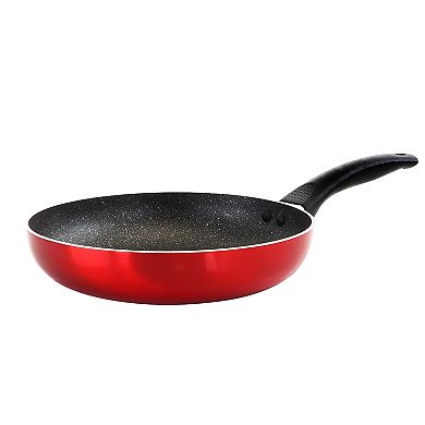 Oster Cocina Merrion 9.5 Inch Aluminum Frying Pan in Red with Bakelite Handle
