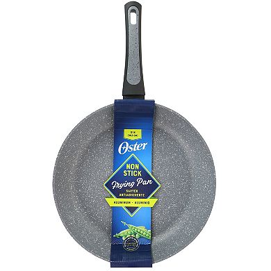 Oster Cocina Bastone 12 Inch Aluminum Nonstick Frying Pan in Speckled Gray