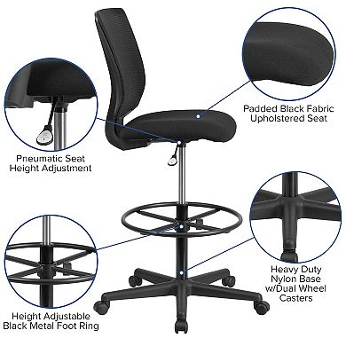 Flash Furniture Harper Ergonomic Mid-Back Drafting Desk Chair