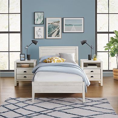 Alaterre Furniture Windsor Panel Bed & Nightstands 3-piece Set