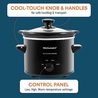 Elite Gourmet 2-qt. Mini Slow Cooker