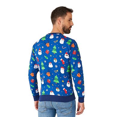 Men's Festivity Blue Christmas Sweater