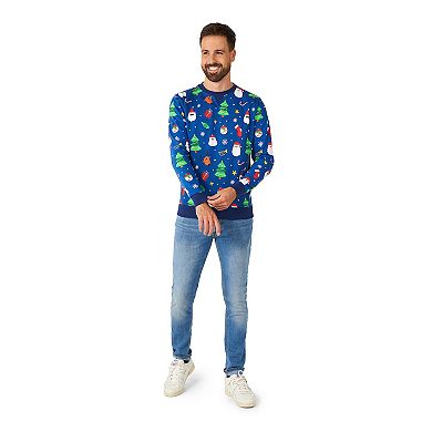 Men's Festivity Blue Christmas Sweater