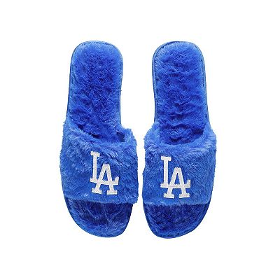 Women's FOCO Royal Los Angeles Dodgers Rhinestone Fuzzy Slippers