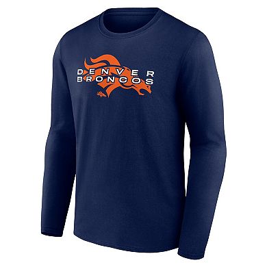 Men's Fanatics Branded Navy Denver Broncos Advance to Victory Long Sleeve T-Shirt
