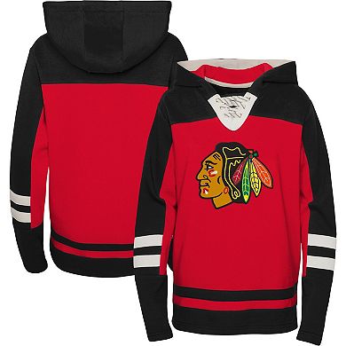 Youth Red Chicago Blackhawks Ageless Revisited Home Lace-Up Pullover Hoodie