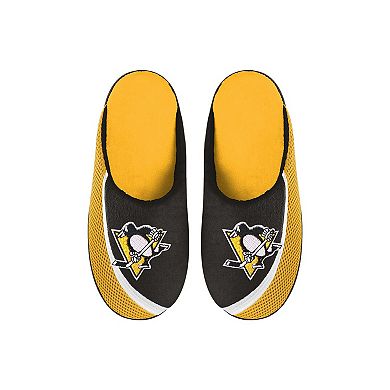 Youth FOCO Pittsburgh Penguins Big Logo Color Edge Slippers