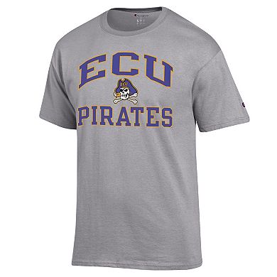 Men's Champion Heather Gray ECU Pirates High Motor T-Shirt