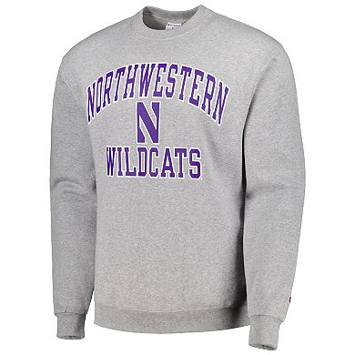 Men's Champion Heather Gray Northwestern Wildcats High Motor Pullover Sweatshirt
