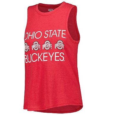Women's Concepts Sport Black/Scarlet Ohio State Buckeyes Team Tank Top & Pants Sleep Set