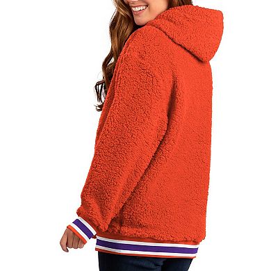 Women's G-III 4Her by Carl Banks Orange Clemson Tigers Game Over Sherpa Pullover Hoodie