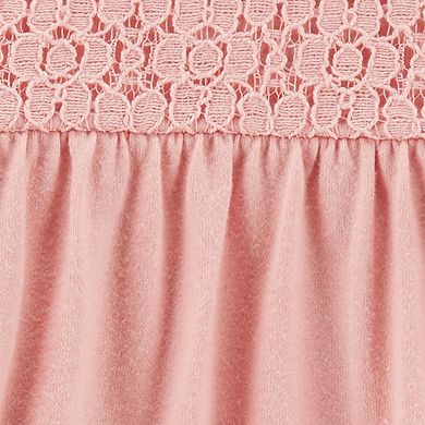 Baby Girl Carter's 2-Piece Lace Accent Bodysuit & Floral Pants Set