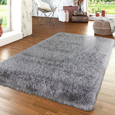 Soft Shag Rug For Bedroom & Living-Room Glossy High Pile Yarn