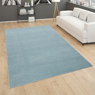 Solid Low-Pile Rug for Living Room in Plain Colors