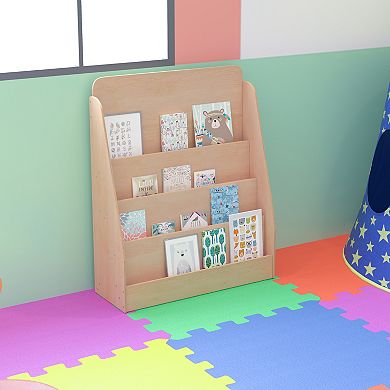 Emma And Oliver Wood Kid's Storage with Three Shelves and Safe, Kid-Friendly Design