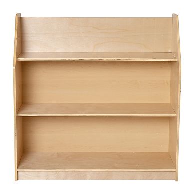 Emma And Oliver Wood Kid's Storage with Three Shelves and Safe, Kid-Friendly Design