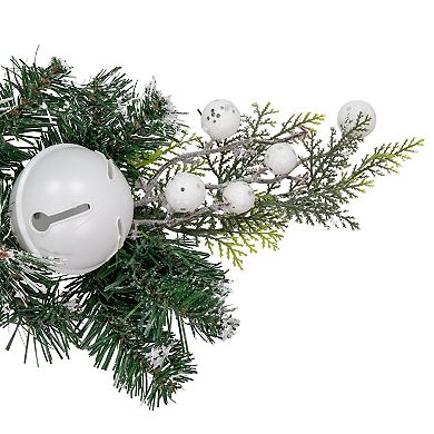 6' Green Pine Frosted Artificial Christmas Garland with Pinecones and Ornaments  Unlit