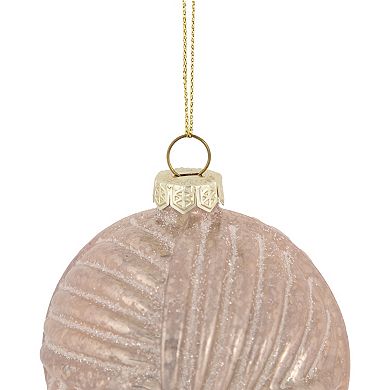 3" Pink Woven Mercury Glass Ball Christmas Ornament