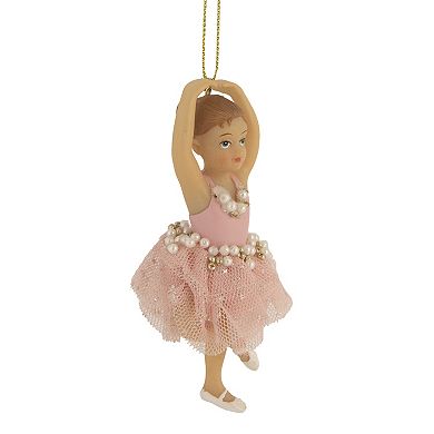 4.25" Pretty in Pink Ballerina Girl Christmas Ornament