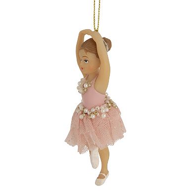 4.25" Pretty in Pink Ballerina Girl Christmas Ornament