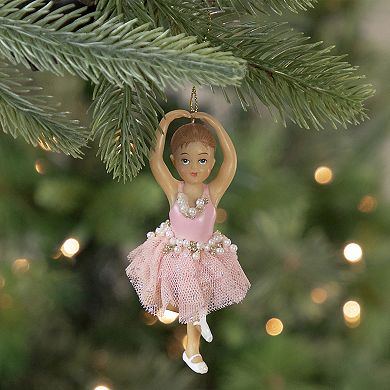 4.25" Pretty in Pink Ballerina Girl Christmas Ornament