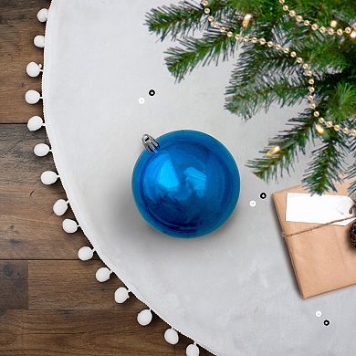 Shiny Lavish Blue Shatterproof Christmas Ball Ornament 4" (100mm)